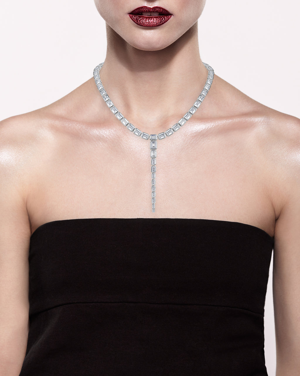 Emerald Bezel Y-Necklace – CZ by Kenneth Jay Lane