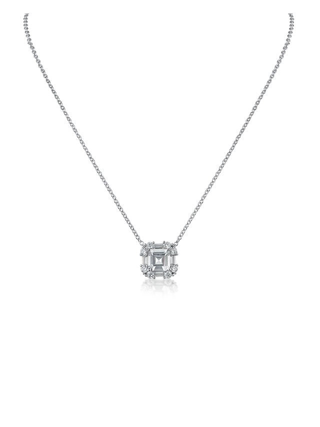 Asscher CZ Pendant