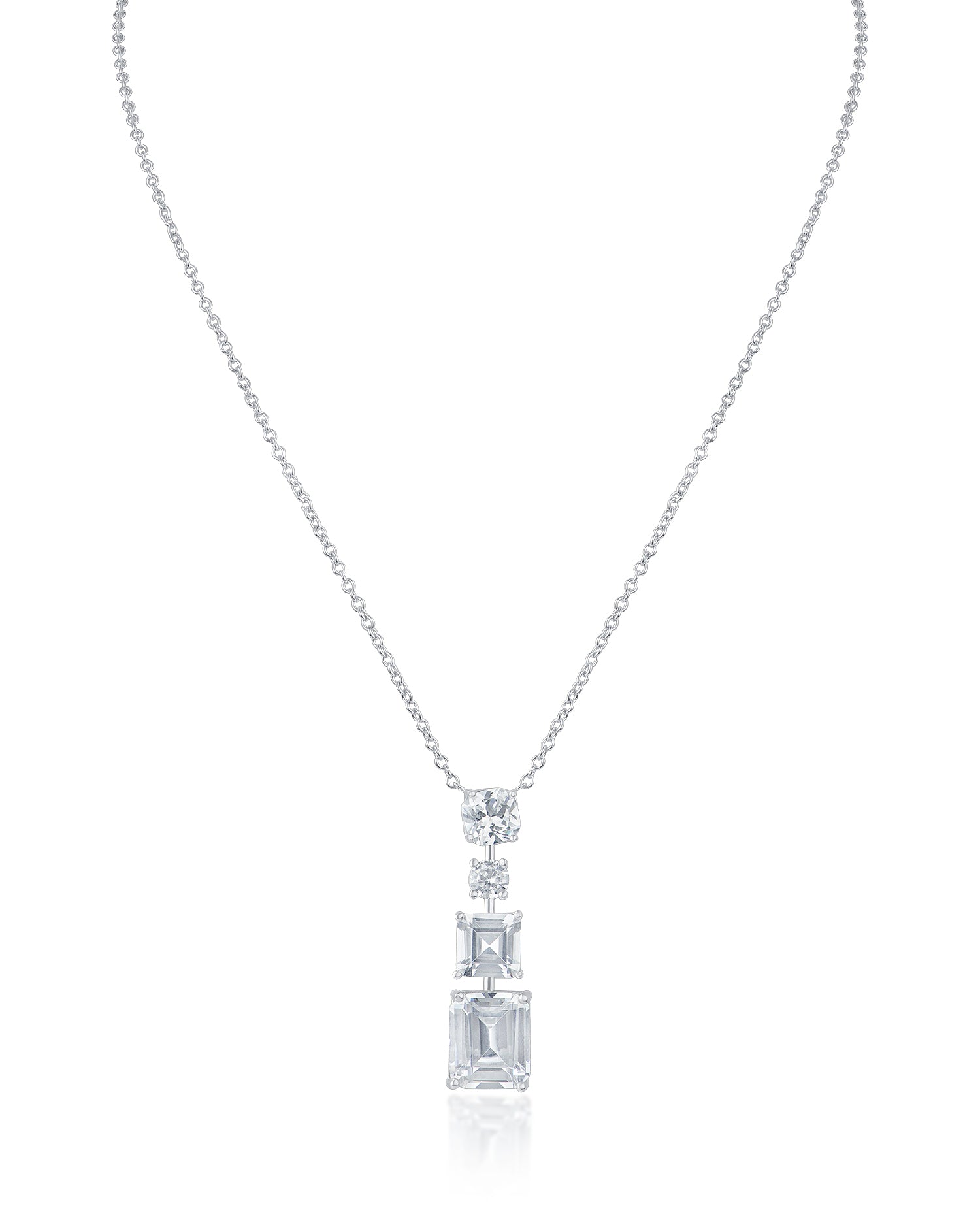 Multi CZ Pendant Necklace