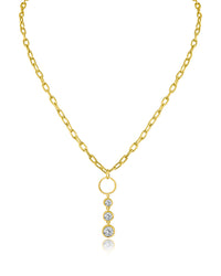 Graduated CZ Pendant Necklace