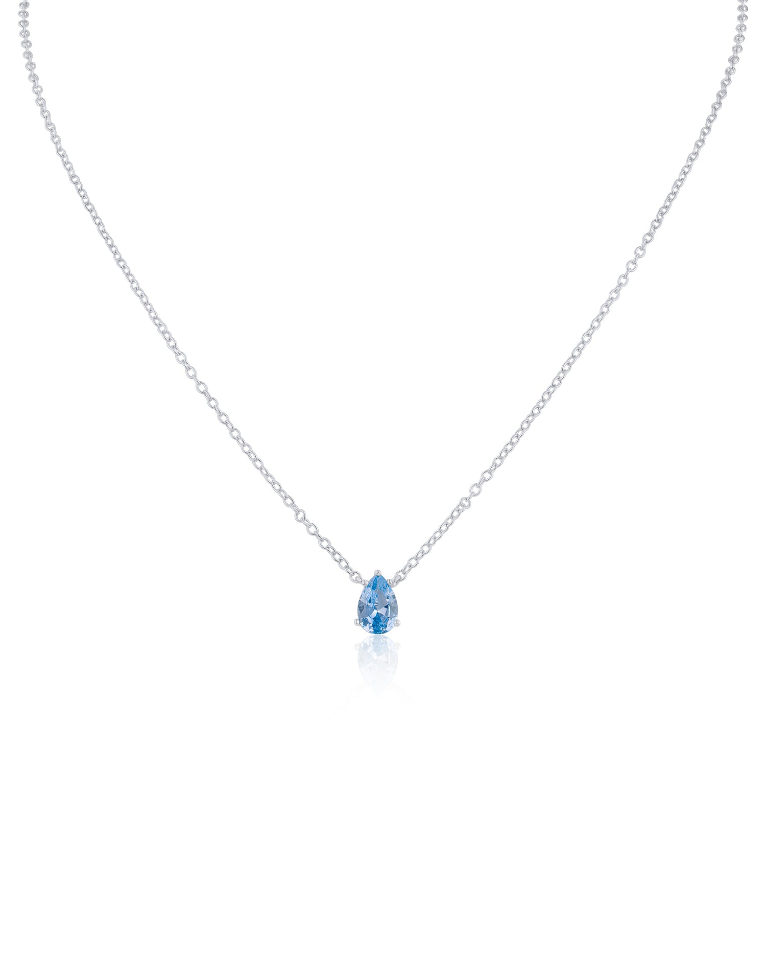 Pear CZ Pendant Necklace