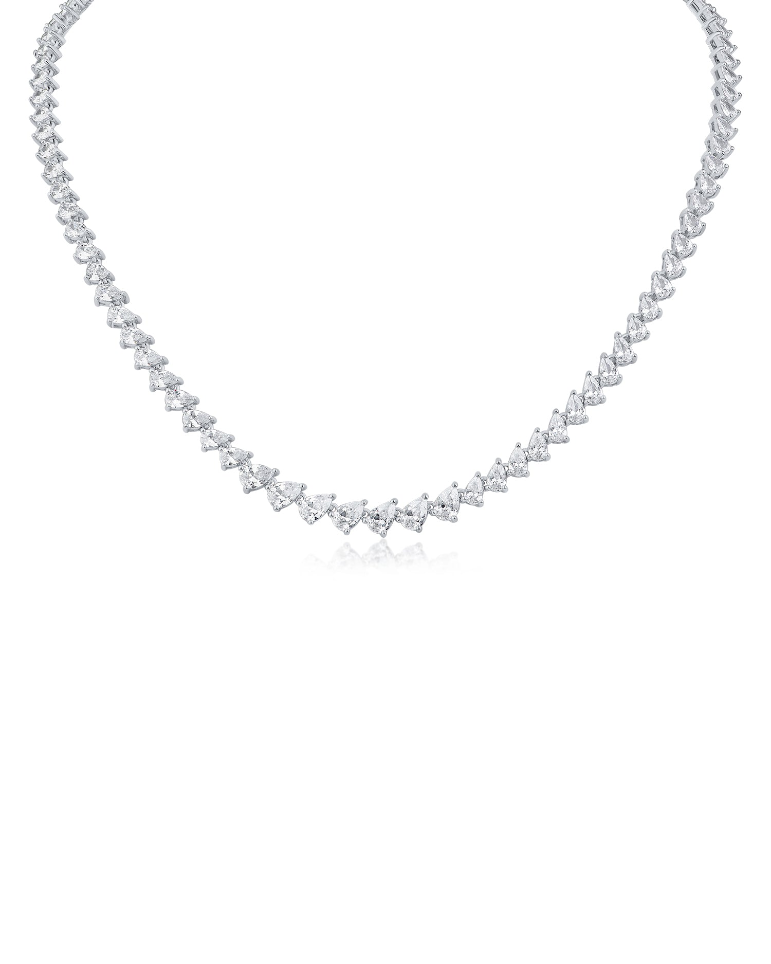 Pear CZ Tennis Necklace – CZ by Kenneth Jay Lane