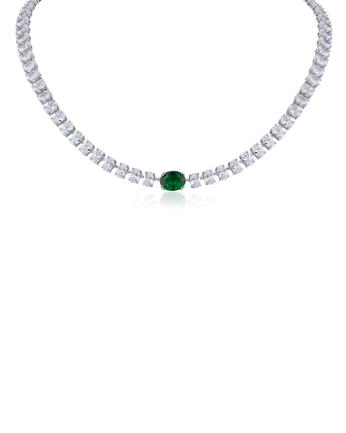 Oval CZ Necklace