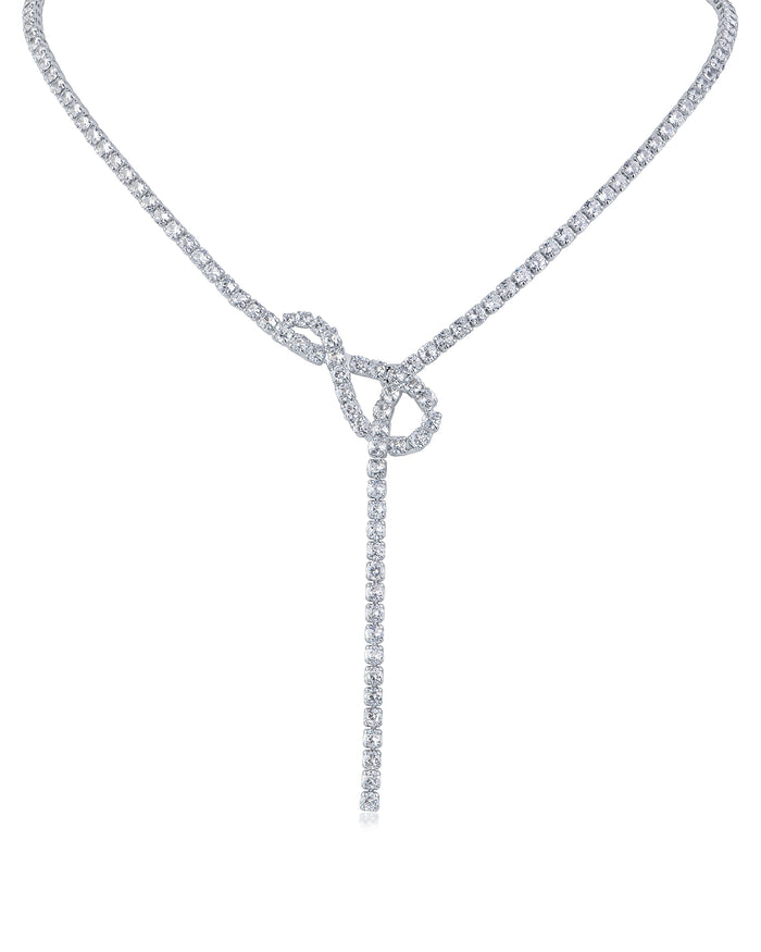 Tennis CZ Knot Necklace