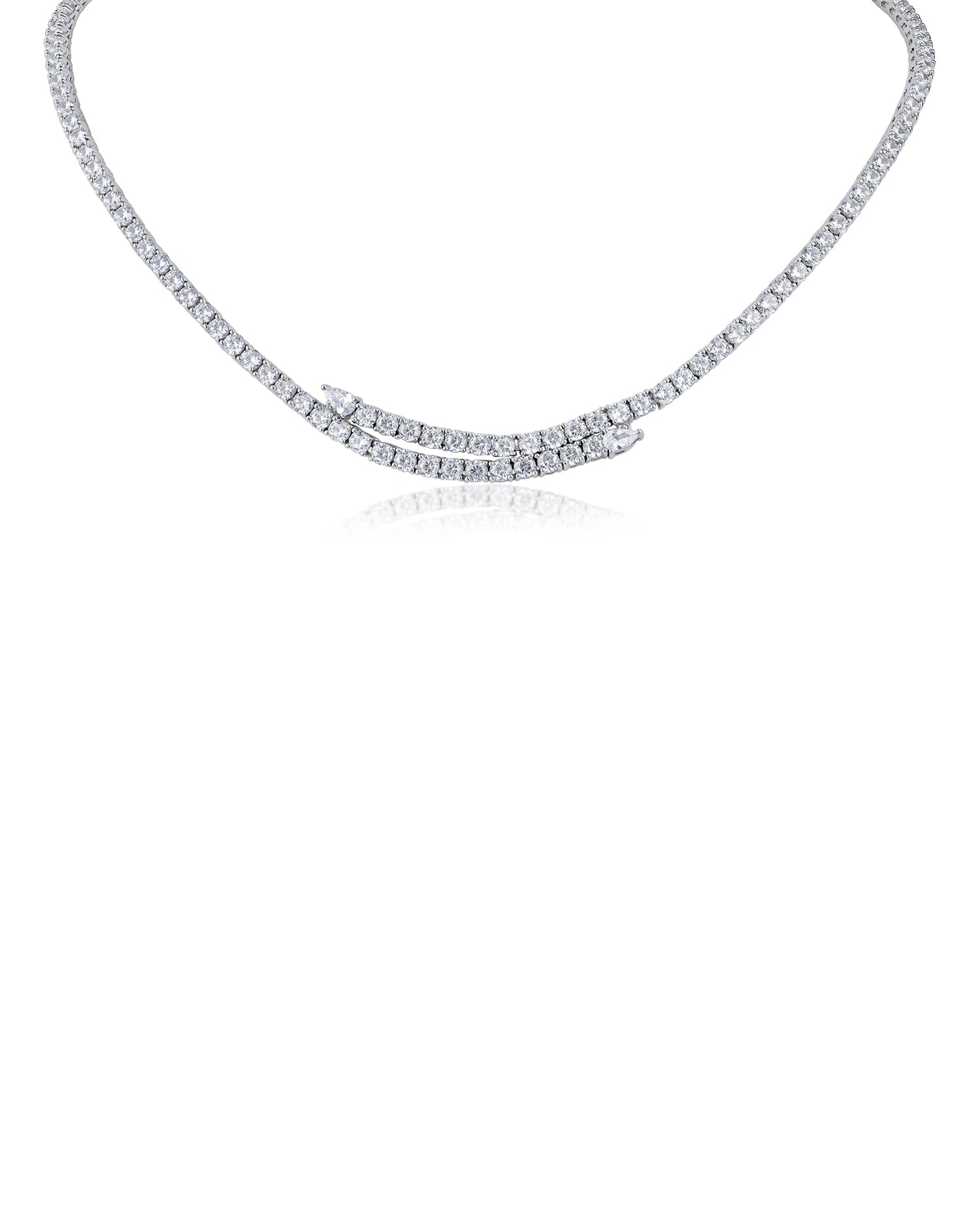 CZ Wrap Tennis Necklace
