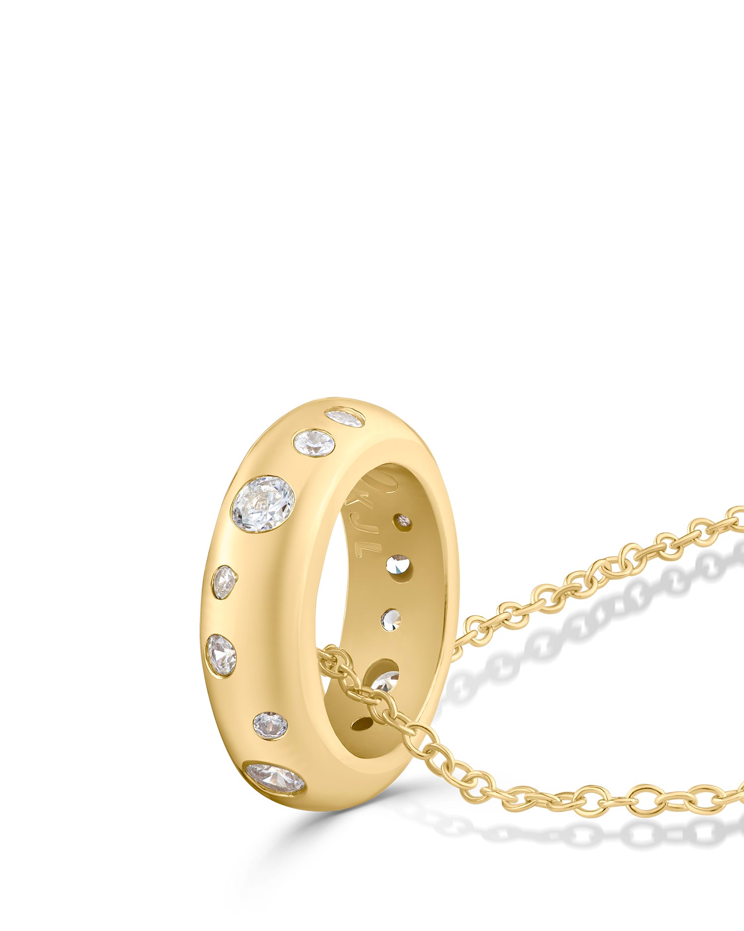 Pavé Ring Pendant Necklace