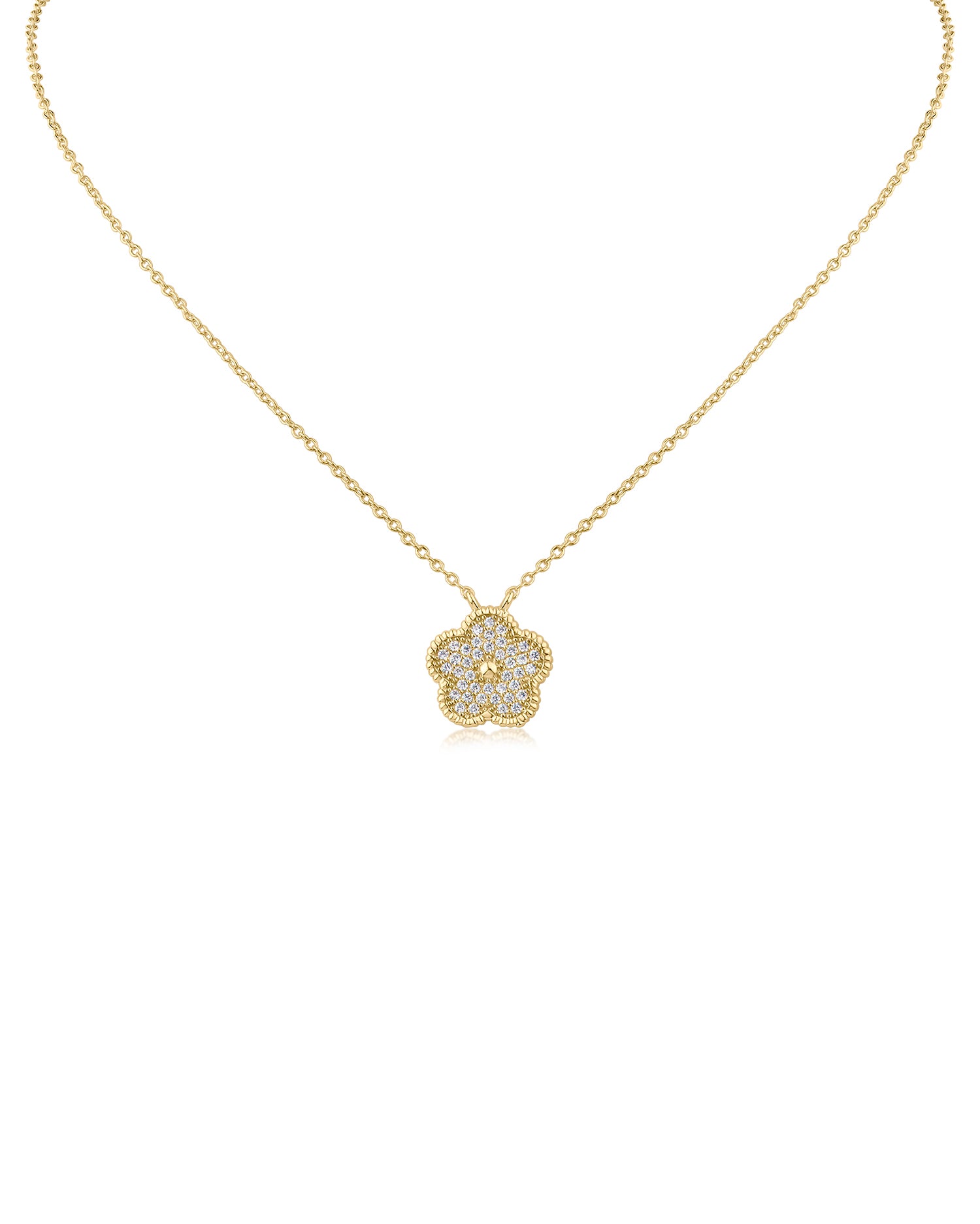 Pave Clover Pendant