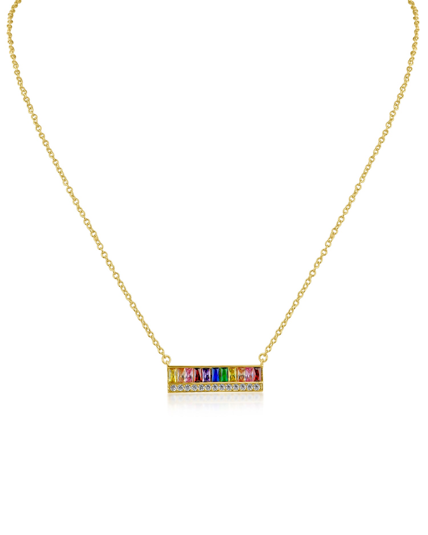 Baguette Rainbow Necklace