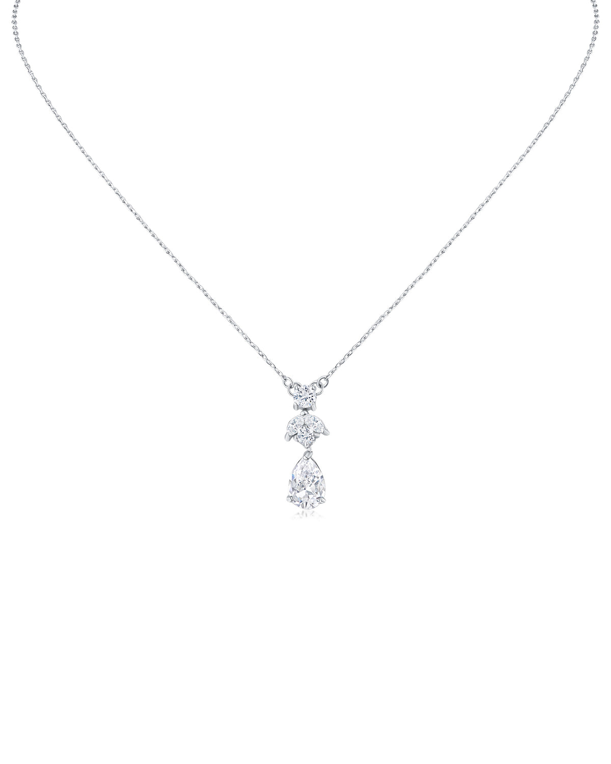 Mixed CZ Pendant Necklace