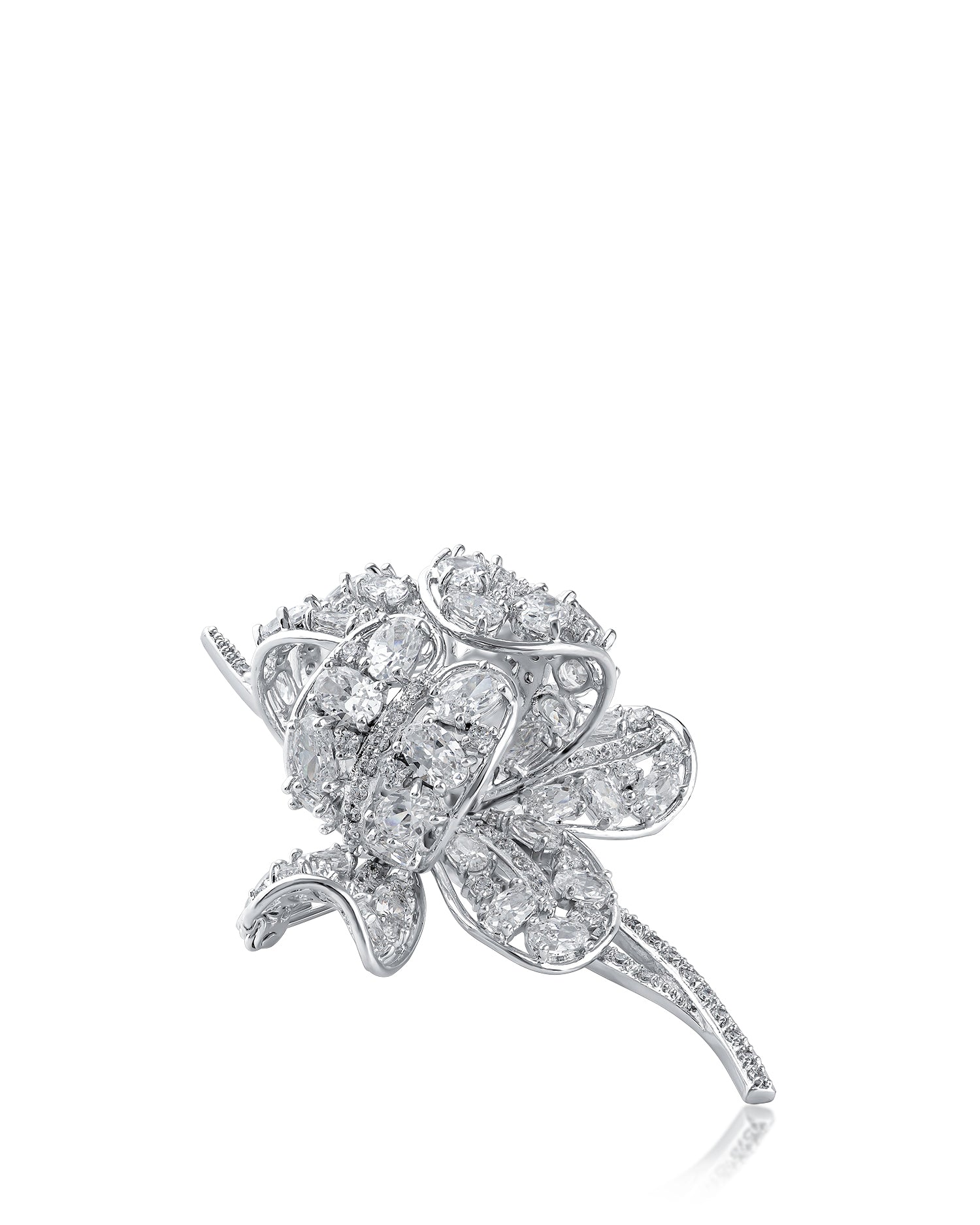 CZ Flower brooch