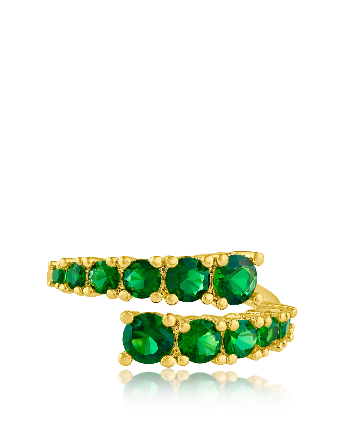 Round CZ Wrap Ring