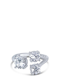 Triple Round CZ Ring