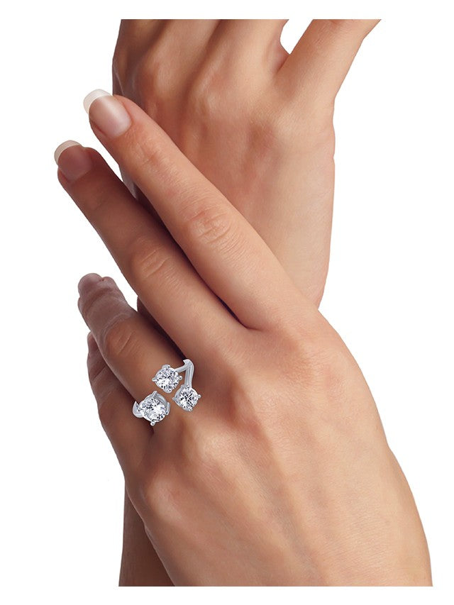 Triple Round CZ Ring
