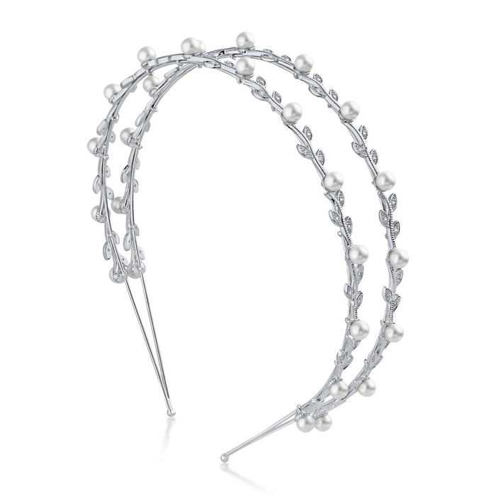 CZ and Pearl Vine Headband