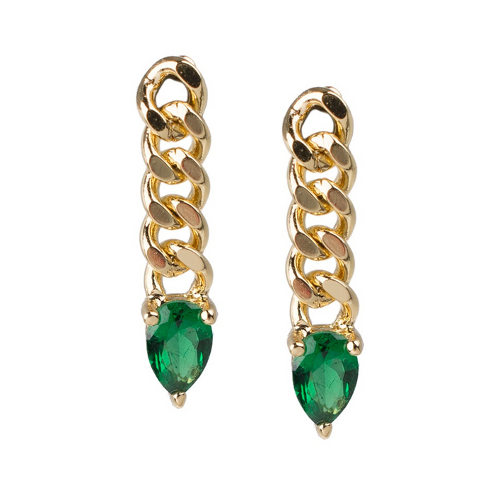 Short Dainty Curb Chain Earrings