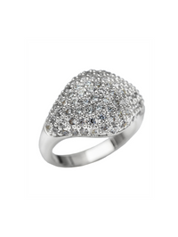 Pave Signet Pinky Ring