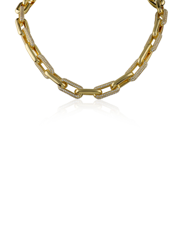 Pave Link Necklace