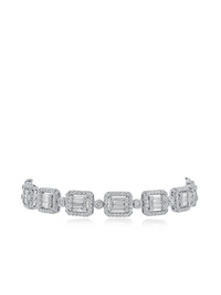 Baguette CZ Framed Rectangle Bracelet