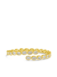 Oval CZ Wrap Bracelet