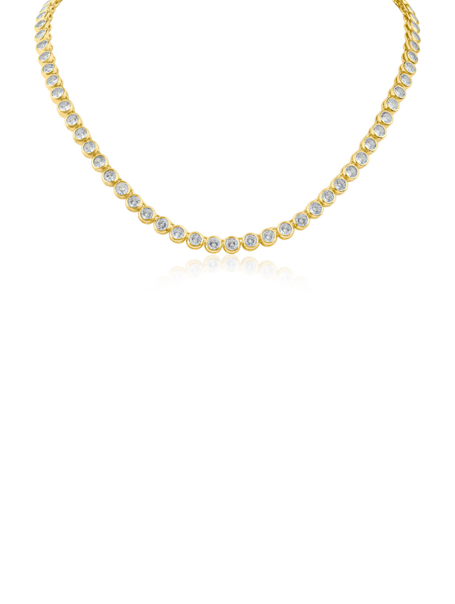 Round Bezel Set Tennis Necklace – CZ by Kenneth Jay Lane