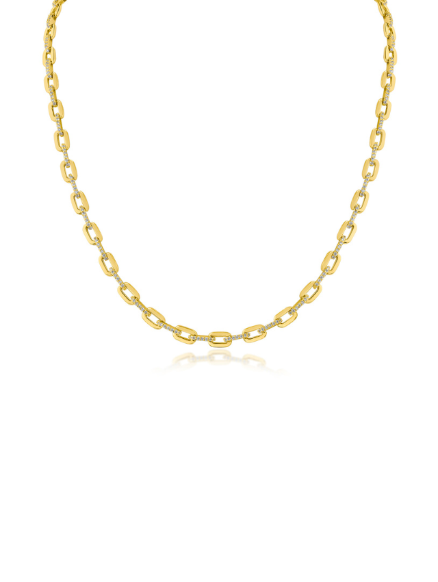Delicate Link CZ Necklace