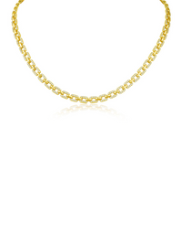 Pave CZ Link Necklace