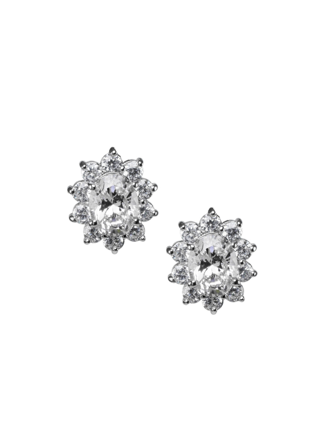 Oval CZ Studs