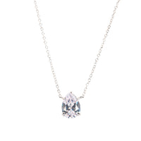 Pear Drop Solitaire Necklace
