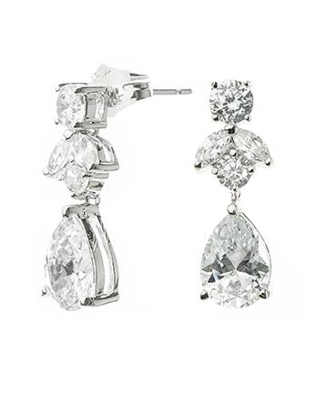Canary CZ Pear Drop Earrings