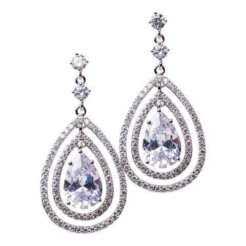 Marquise Cluster Chandelier Earrings