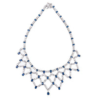 Blue Sapphire Bib Necklace