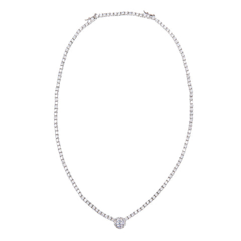 Y Bezel Station Necklace