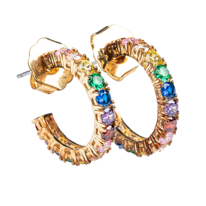 Rainbow Hoop Earrings