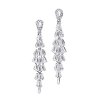 Tiered Baguette Drop Earrings