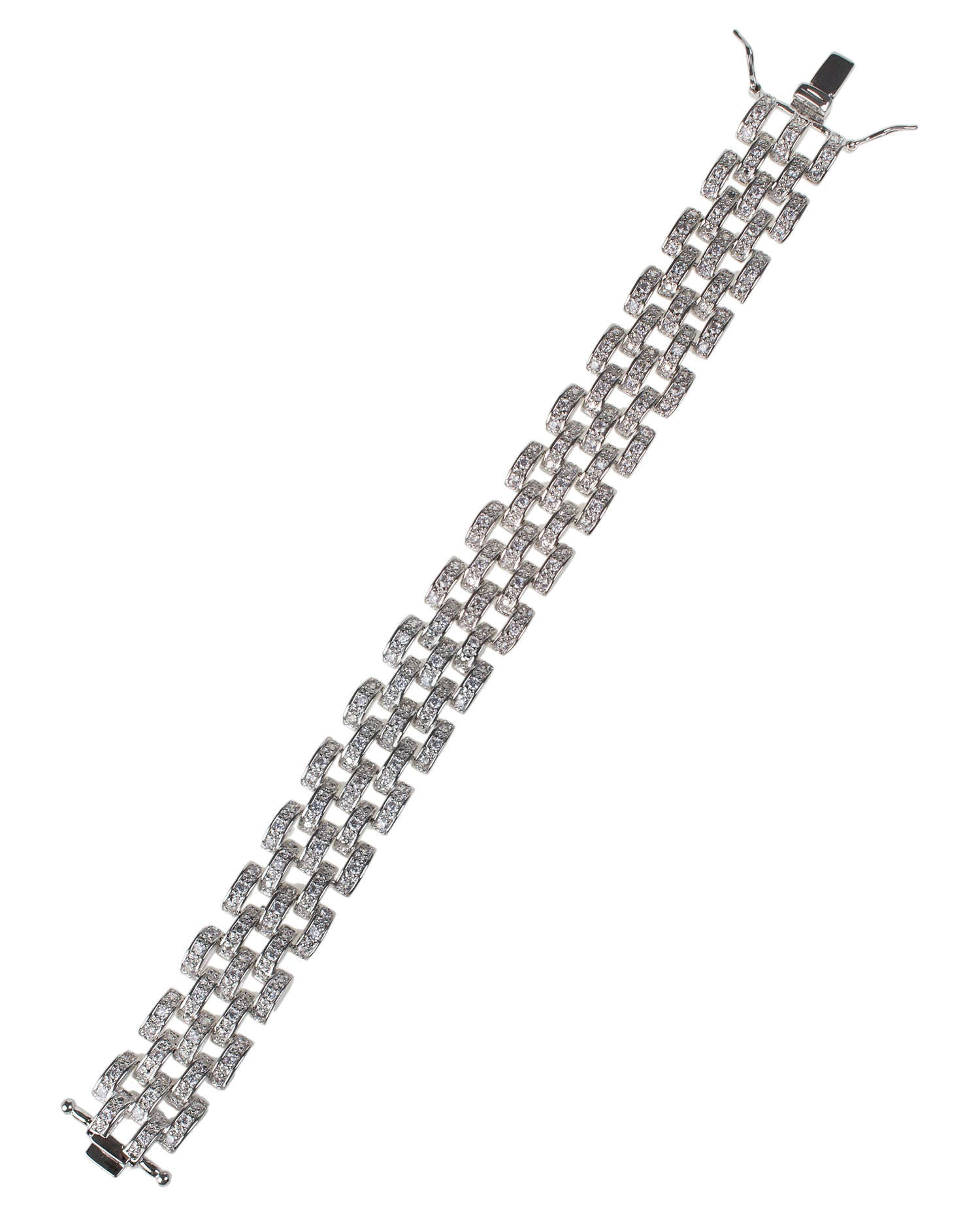 Pave CZ Link Bracelet