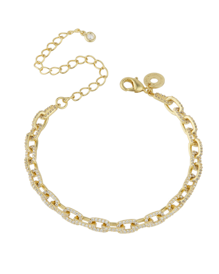 Pave CZ Chain Bracelet