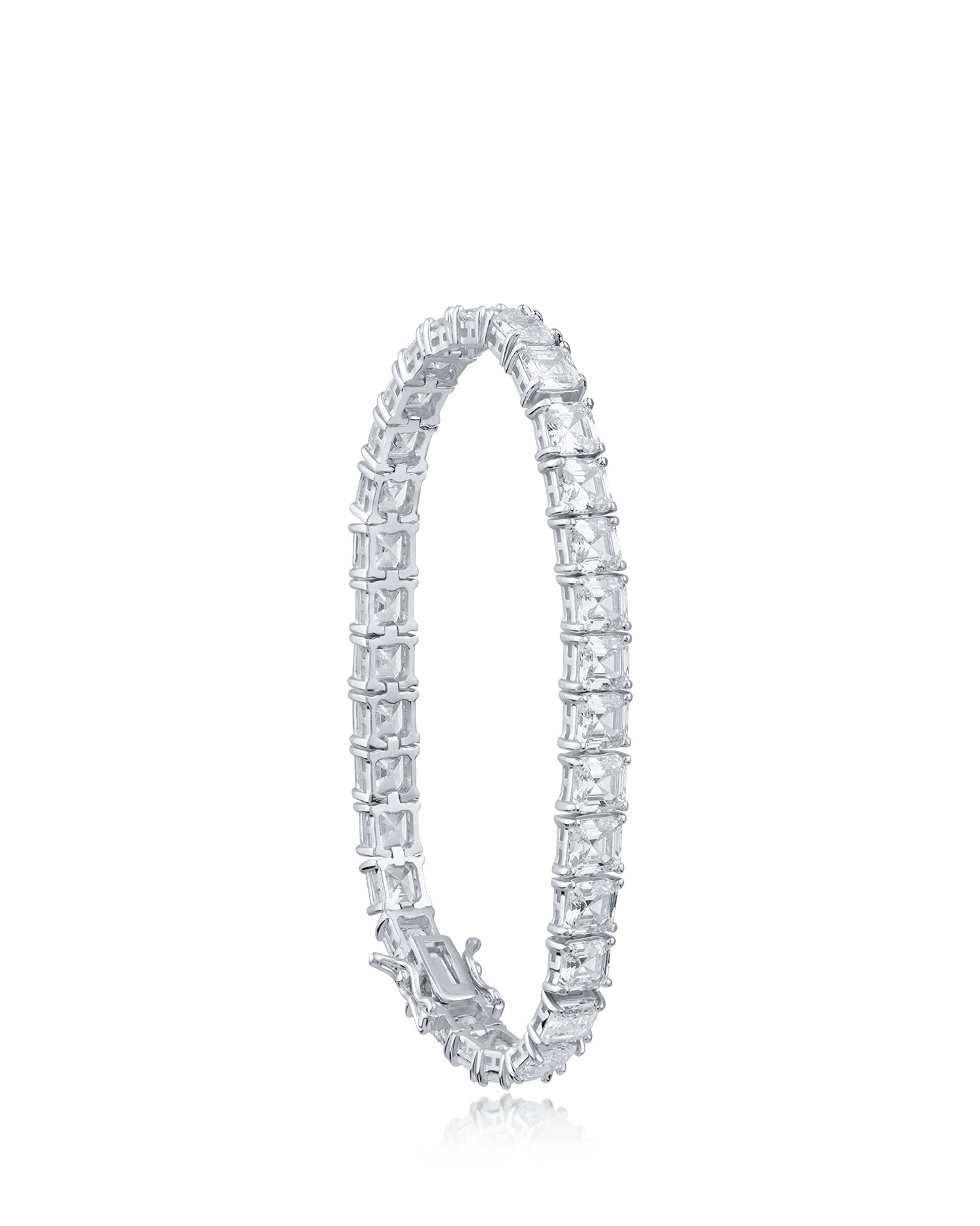 Asscher CZ Tennis Bracelet