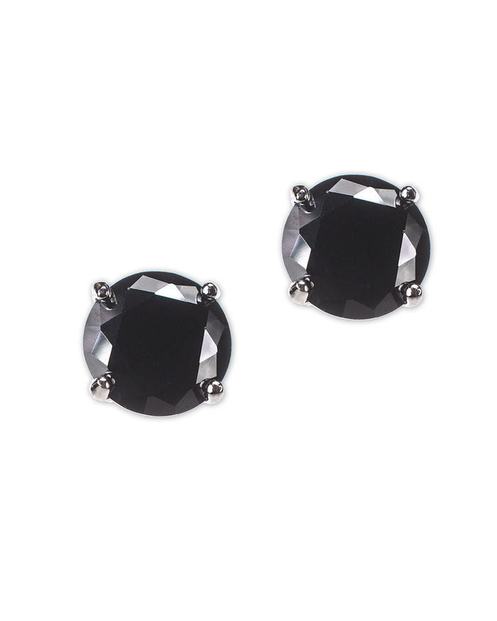 Black Luxe Round Stud