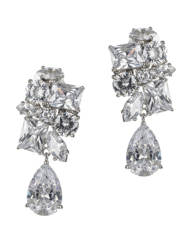Canary CZ Pear Drop Earrings