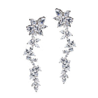 Dangling Flower Statement Earrings