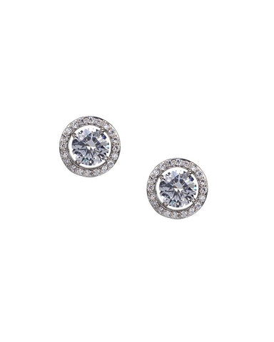 Rose Gold Plated Princess Cut Drop Pierced Earring