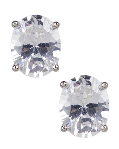 Brillant Cut Emerald CZ Studs