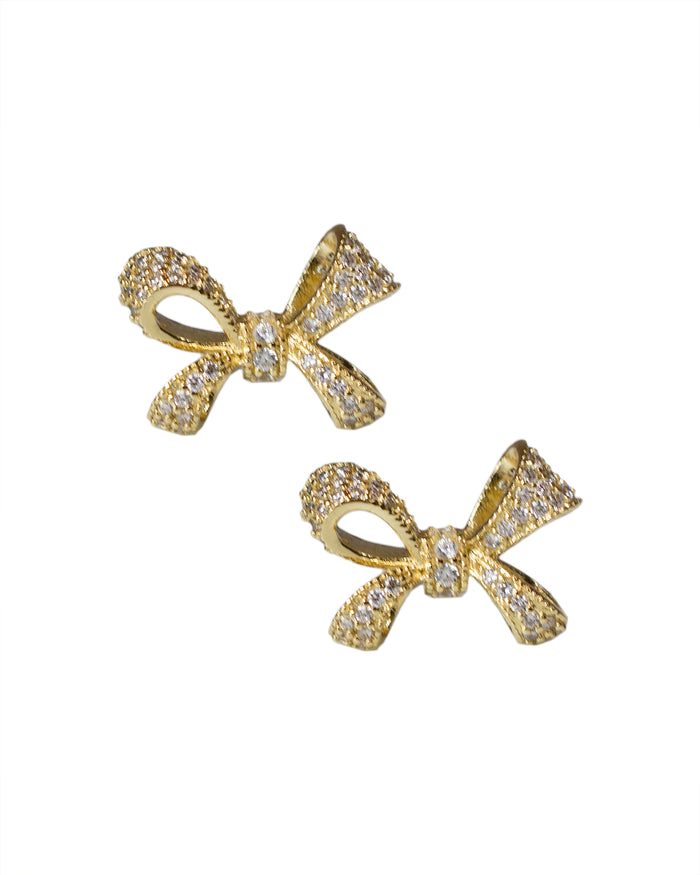 Pave Bow Earrings