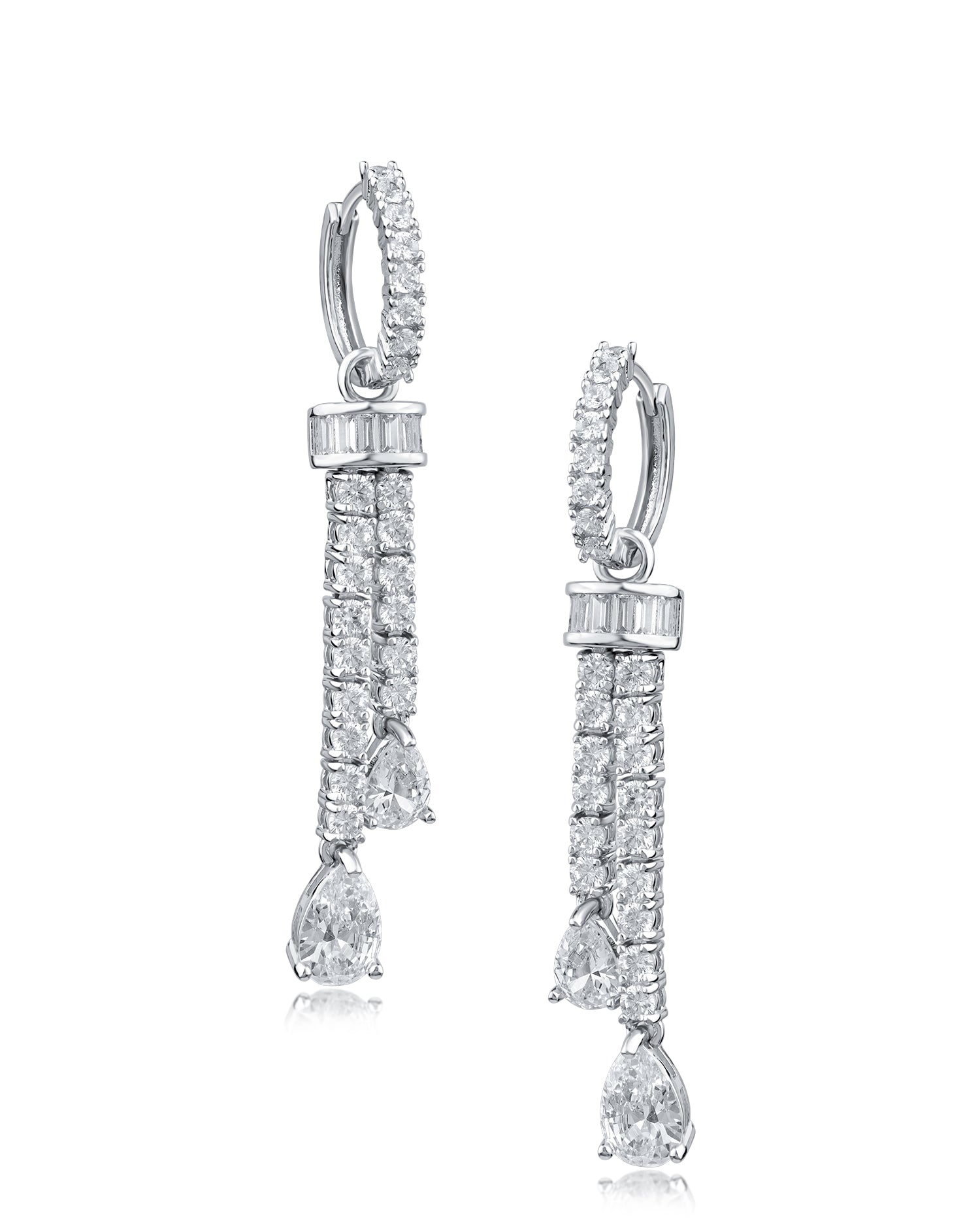 Double Strand CZ Earrings