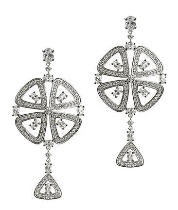 Canary CZ Pear Drop Earrings