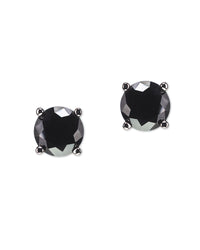 Classic Black CZ Pierced Stud Earring