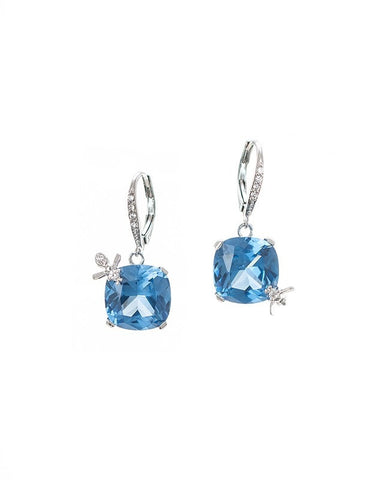 Canary CZ Pear Drop Earrings