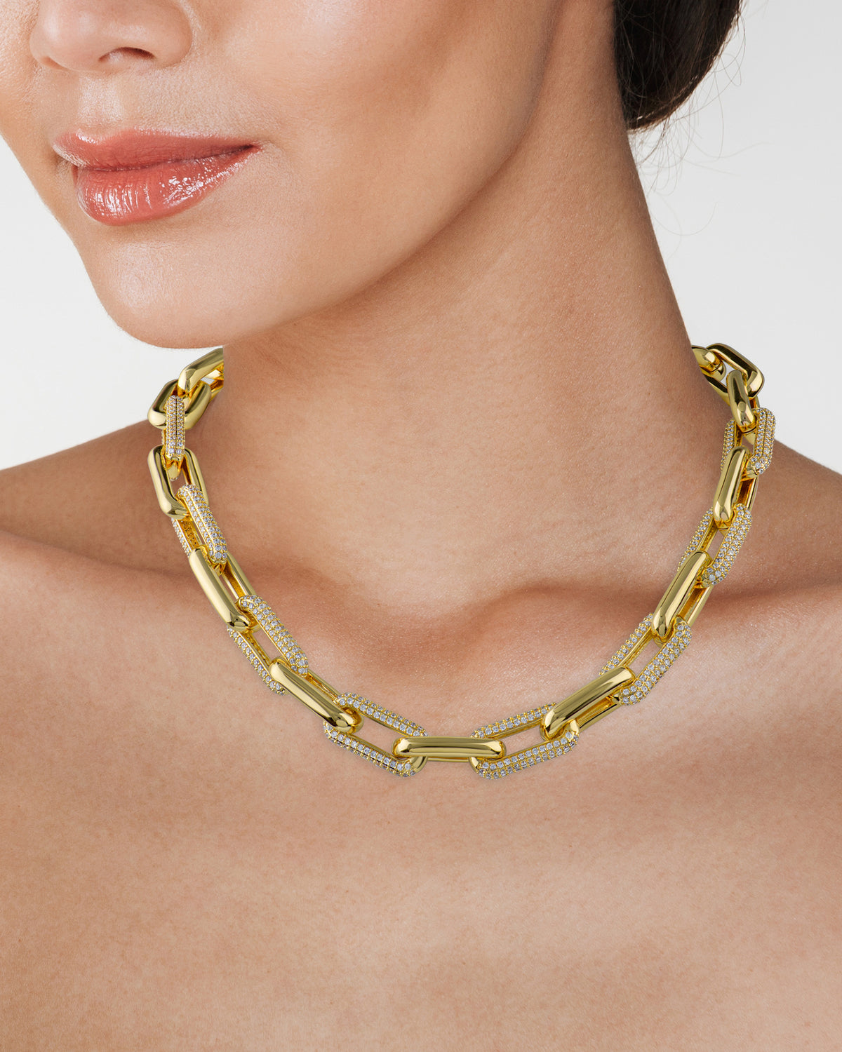 Pave Link Necklace