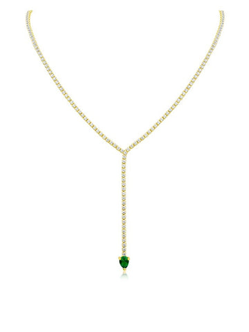 Y Bezel Station Necklace