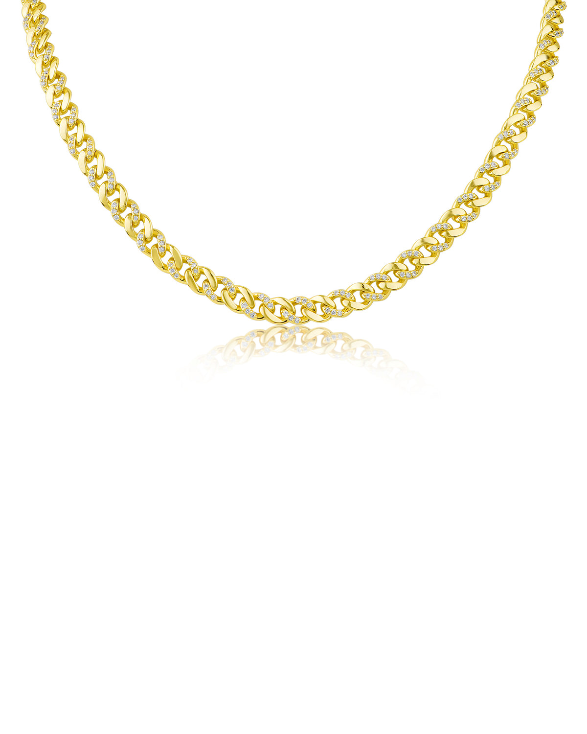 Pave CZ Chain Necklace